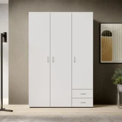 Kledingkast Baarlo Wit - 120x176x52 cm