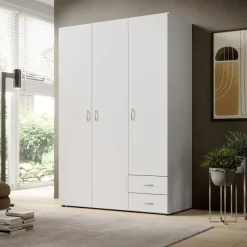 Kledingkast Baarlo Wit - 120x176x52 cm