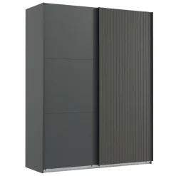 Kledingkast Bakel Donkergrijs - 200x216x65 cm