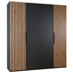 Kledingkast Bakel Donkergrijs - 200x216x58 cm