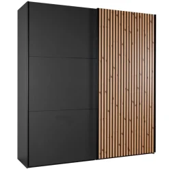 Kledingkast Bakel Donkergrijs - 200x216x65 cm