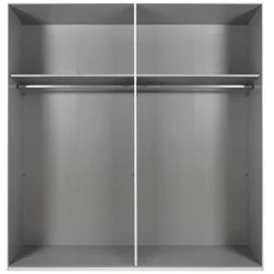 Kledingkast Bakel Donkergrijs - 200x216x65 cm