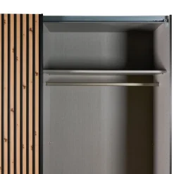 Kledingkast Bakel Donkergrijs - 200x216x65 cm