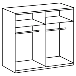 Kledingkast Bakel Donkergrijs - 200x216x65 cm