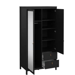 Kledingkast Dallas Zwart - 103x199x59