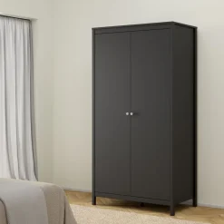 Light - Living Kledingkast Dallas Zwart - 103x199x59