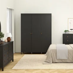 Kledingkast Dallas Zwart - 150x199x59