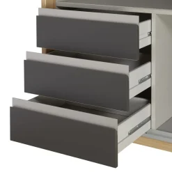 Kledingkast Dongen Grijs - 179x198x64 cm