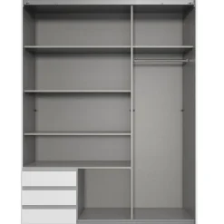 Kledingkast Elsen Wit - 135x198x64 cm