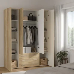 Kledingkast Harper Naturel - 154x201x50 cm