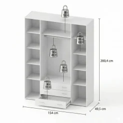 Kledingkast Harper Naturel - 154x201x50 cm