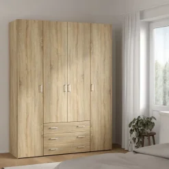 Kledingkast Harper Naturel - 154x201x50 cm