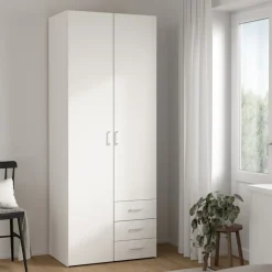 Kledingkast Harper Wit - 78x201x50 cm