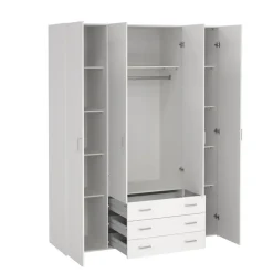 Kledingkast Harper Wit - 154x201x50 cm