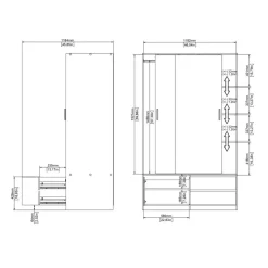 Kledingkast Jasper Eiken - 121x200x60 cm