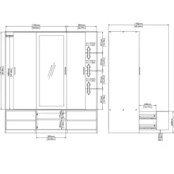 Kledingkast Jasper Eiken - 181x200x60 cm