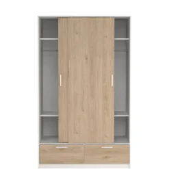 Kledingkast Jasper Wit / Eiken - 121x200x60 cm