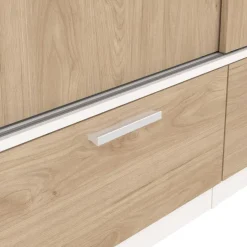 Kledingkast Jasper Wit / Eiken - 121x200x60 cm