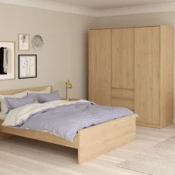 Kledingkast Luna Eiken - 177x201x60 cm