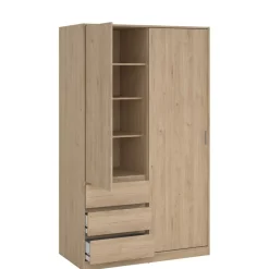 Kledingkast Luna Eiken - 119x201x60 cm