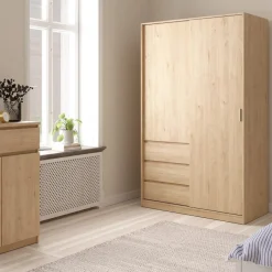 Kledingkast Luna Eiken - 119x201x60 cm