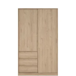 Kledingkast Luna Eiken - 119x201x60 cm