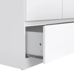 Kledingkast Luna Hoogglans Wit - 99x201x50 cm