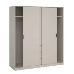 Kledingkast Luna Taupe - 177x201x60 cm