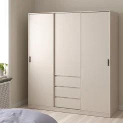 Kledingkast Luna Taupe - 177x201x60 cm