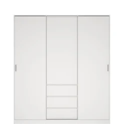 Kledingkast Luna Wit - 177x201x60 cm