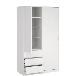 Kledingkast Luna Wit - 119x201x60 cm