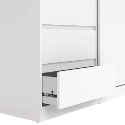 Kledingkast Luna Wit - 119x201x60 cm