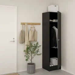 Kledingkast Miami Zwart - 49x200x47 cm