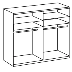 Kledingkast Mierlo Donkergrijs - 225x236x65 cm