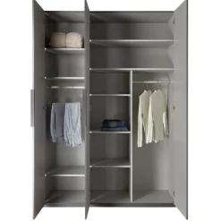 Kledingkast Oss Donkergrijs - 150x216x58 cm