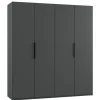 Kledingkast Oss Donkergrijs - 200x216x58 cm