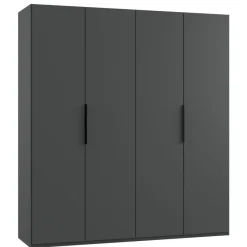 Kledingkast Oss Donkergrijs - 200x216x58 cm