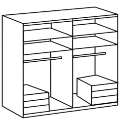 Kledingkast Oss Naturel - 200x236x58 cm