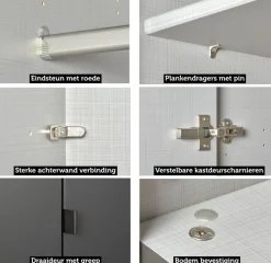 Kledingkast Rivas Taupe - 200x236x58 cm