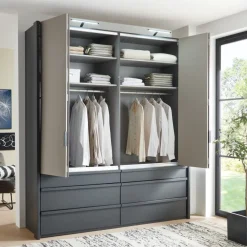 Kledingkast Rivas Taupe - 200x236x58 cm