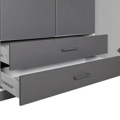 Kledingkast Stolpen Grafiet - 180x199x58 cm