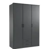 Kledingkast Stolpen Grafiet - 135x199x58 cm
