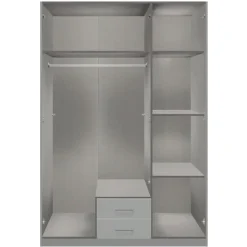 Kledingkast Toledo Grafiet - 135x199x58 cm