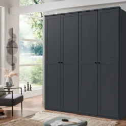 Kledingkast Tudela Donkergrijs - 180x210x58 cm