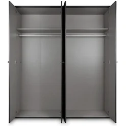 Kledingkast Tudela Donkergrijs - 180x210x58 cm