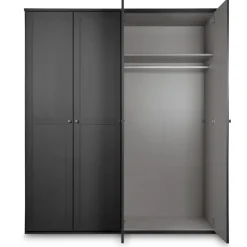 Kledingkast Tudela Donkergrijs - 180x210x58 cm