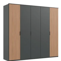 Kledingkast Veghel Donkergrijs - 225x210x58 cm