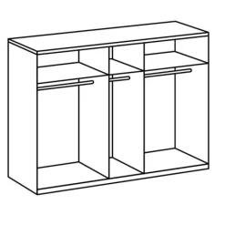 Kledingkast Veghel Wit - 225x210x58 cm