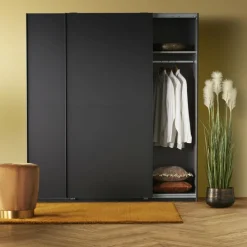 Kledingkast Vught Donkergrijs - 179x198x64 cm