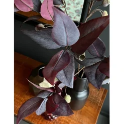 Kunsttak Eucalyptus Rood - 80 cm